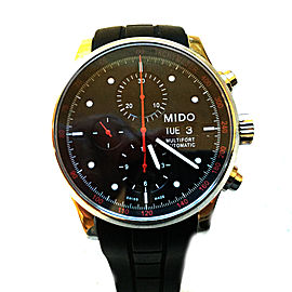 Mido Multifort Leather Strap Automatic Chronograph 44mm Mens Watch