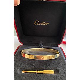 Cartier 18k Yellow Gold Love Bracelet Size 21