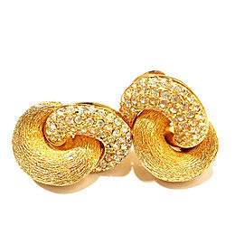 Christine Dior Vintage Gold Tone Earrings