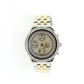 Breitling Chronograph Yellow Gold and Stainless Steel Diamond 45mm Watch