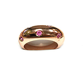 Piaget Rare Rose Gold Heart shaped Pink Sapphire Ring