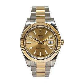 Rolex Datejust II 116333CSO Champagne Dial 18K Yellow Gold and Stainless Steel Men's Watch