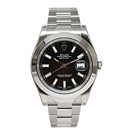 Rolex Datejust II 116300 Stainless Steel Black Index Dial 41mm Watch