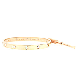 Cartier Love Bracelet Rose Gold with 10 Diamonds Size 16 B6040617