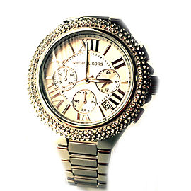 Michael Kors MK5634 43mm Camille Silver Crystal Chronograph Watch