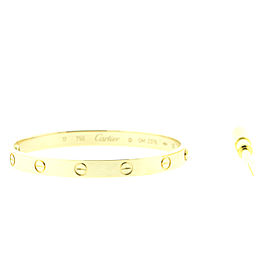 Cartier Yellow Gold Love Bracelet Size 17