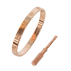 Cartier Love Bracelet Rose Gold Size 18