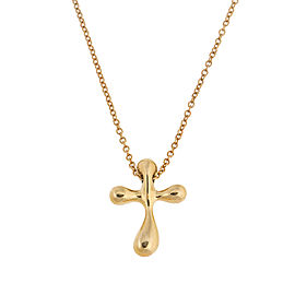 Tiffany & Co. Peretti 18k Yellow Gold Cross Pendant