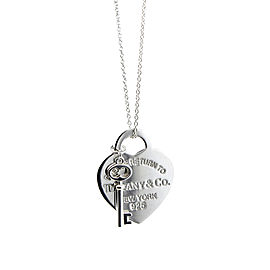 Tiffany & Co. Heart and Key Pendant Necklace