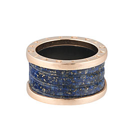 Bulgari 18k Rose Gold and Lapis Ring Size 6.25