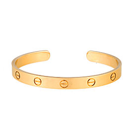 Cartier 18K Yellow Gold Love Cuff Bracelet 17