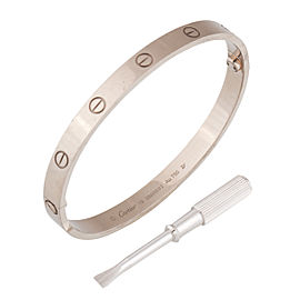 Cartier 18K White Gold Love Bracelet Size 19