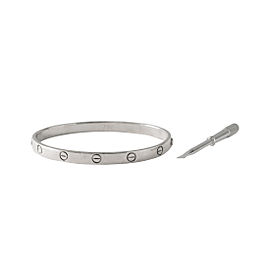 Cartier 18k White Gold Love Bracelet Size 20