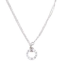 Cartier Love Mini 18K White Gold Diamond Necklace