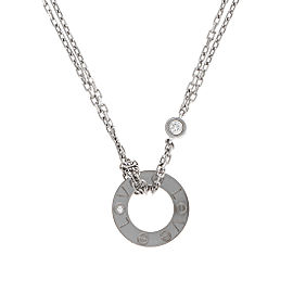 Cartier Love 18K White Gold Diamond Necklace