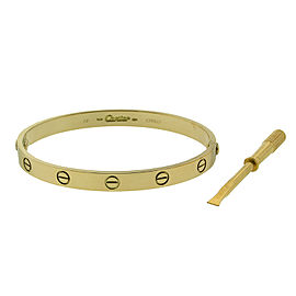 Cartier 18k Yellow Gold Love Bracelet Size 18