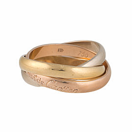 Cartier Trinity 18K Yellow, Rose & White Gold Ring Size 7.25