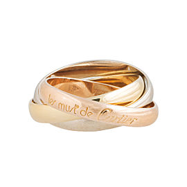 Cartier 18K Yellow, White & Pink Gold Trinity Ring Size 6