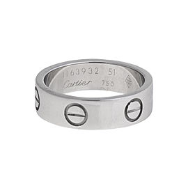 Cartier Love 18K White Gold Ring Size 5.25