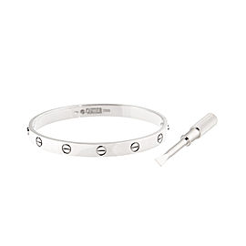 Cartier Love Bracelet 18K White Gold Size 18