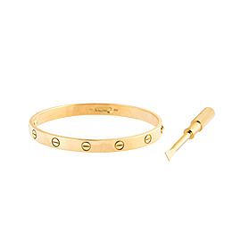 Cartier Love Bracelet 18K Yellow Gold Size 18.0