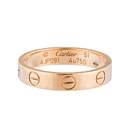 Cartier Rose Gold Mini Love Ring Sz 51