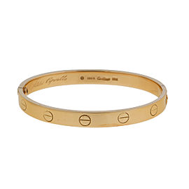 Cartier Love 18k Yellow Gold Bracelet Size 16