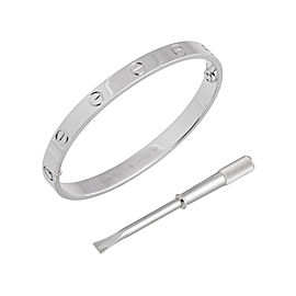 Cartier Love Bracelet White Gold Size 17