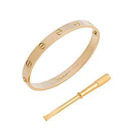 Cartier Love 18K Yellow Gold Bracelet Size 17