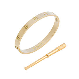 Cartier Love 18K Yellow Gold Bracelet Size 16