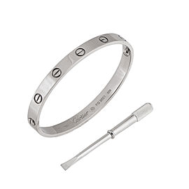 Cartier Love 18k White Gold Bracelet 17