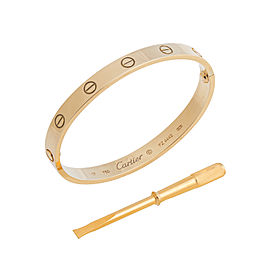 Cartier Love 18K Yellow Gold Bracelet Size 17