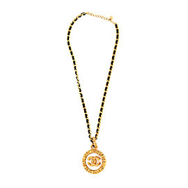 Chanel Gold Tone Metal Pendant Necklace