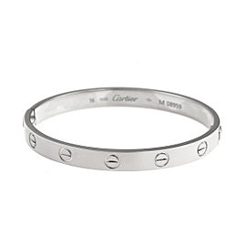 Cartier 18K White Gold Love Bracelet Size 16