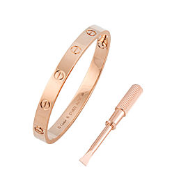 Cartier Love Bracelet 18K Rose Gold Size 16