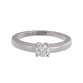 Cartier Ring 18K White Gold 0.24ctw Diamond Size 3.75