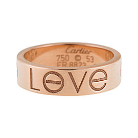 Cartier Pink Gold Love Ring Size 6.25