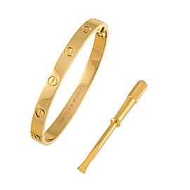 Cartier Love Bracelet Yellow Gold Size 17