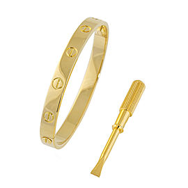 Cartier Love 18K Yellow Gold Bracelet Size 16