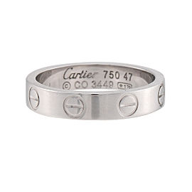 Cartier Mini Love Ring 18K White Gold Size 4