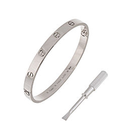 Cartier Love Bracelet 18K White Gold Size 19