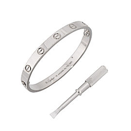 Cartier Love Bracelet 18K White Gold Size 16