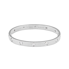 Cartier Love Bracelet White Gold With Diamonds Size 16 B6040717