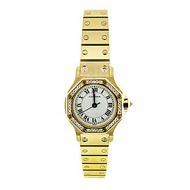 Cartier 18k Yellow Gold Santos Octagon Watch