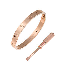 Cartier 18K Rose Gold Love Bracelet Size 16