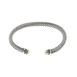 David Yurman Diamond Pearl Cable Bracelet