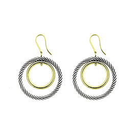 David Yurman Cable Classics 18K Yellow Gold & Sterling Silver Earrings