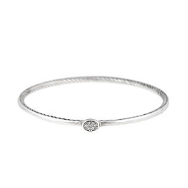 David Yurman Sterling SIlver Oval Confetti Bangle