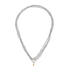 David Yurman Small Box Chain 14k Yellow Gold and Sterling Silver