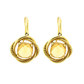 David Yurman Yellow Gold Citrine Dangle Earrings